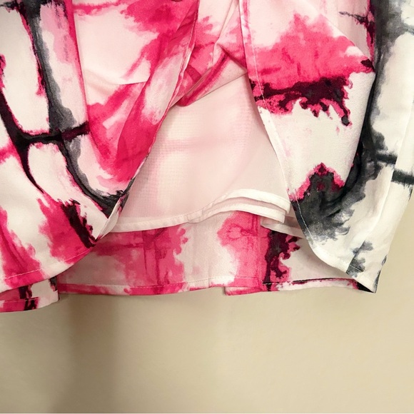 Calvin Klein White Spaghetti Strap Camisole with Pink & Black Tye Dye - Picture 9 of 9